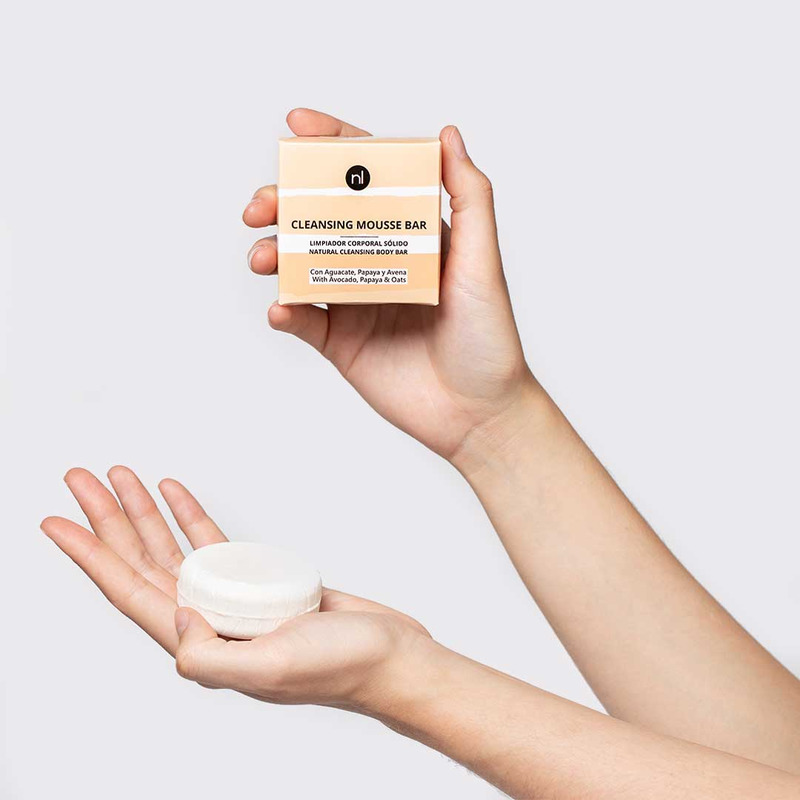 Solid cleansing mousse bar