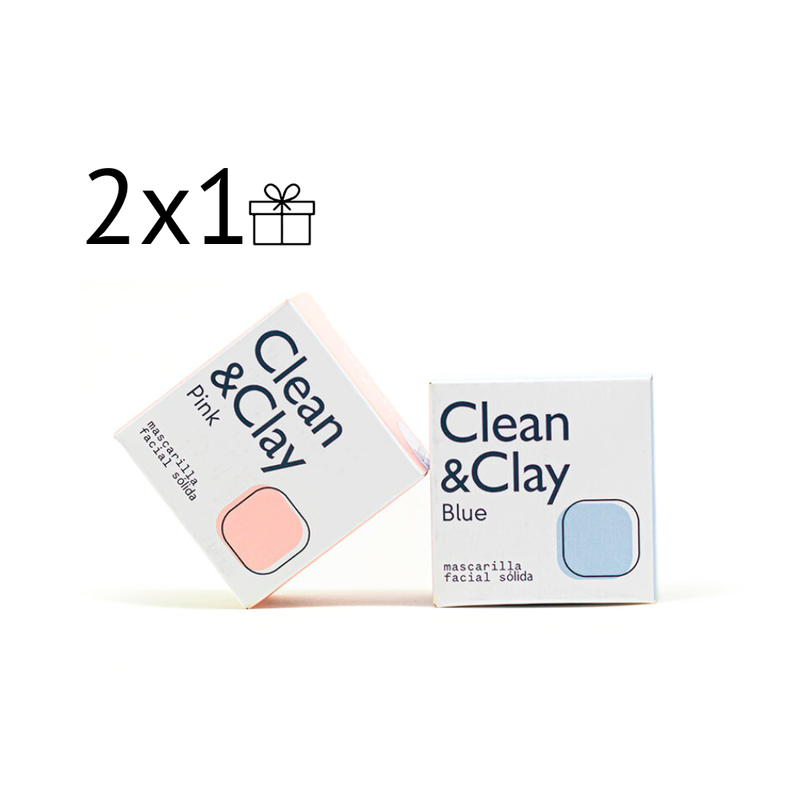 DÚO CLEAN & CLAY - Mascarilla Facial Sólida Natural